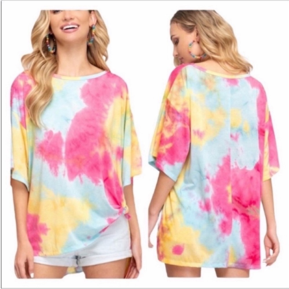 SHE + SKY tunic tie dye top L - Picture 2 of 7